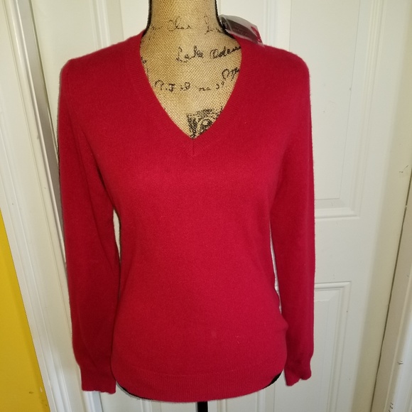 Lord & Taylor Sweaters - Red Cashmere Sweater